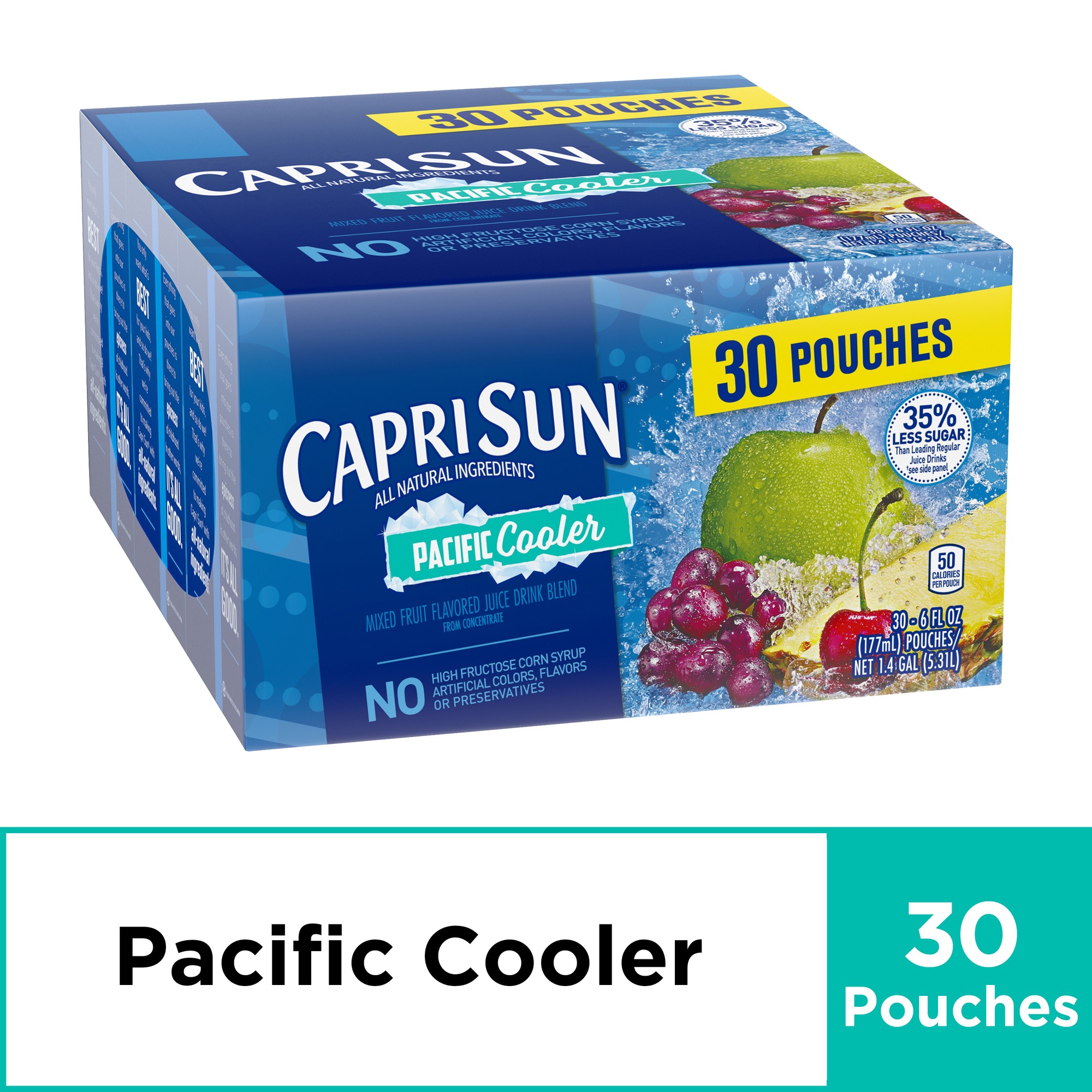 Capri Sun Pacific Cooler Mixed Fruit Juice Box Pouches  30 Ct Box  6 Fl Oz Pouches