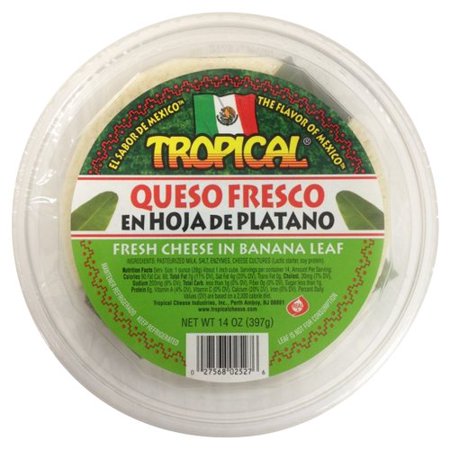 Tropical Mexican Fresco en Hoja de Platano Fresh Cheese in Banana Leaf, 14 oz