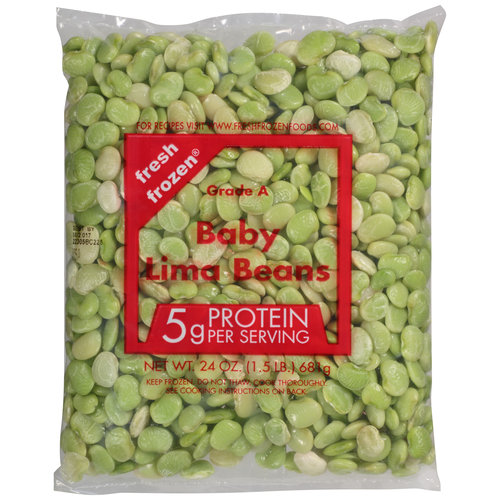Diet info for Fresh Frozen Baby Lima Beans, 24 oz Spoonful
