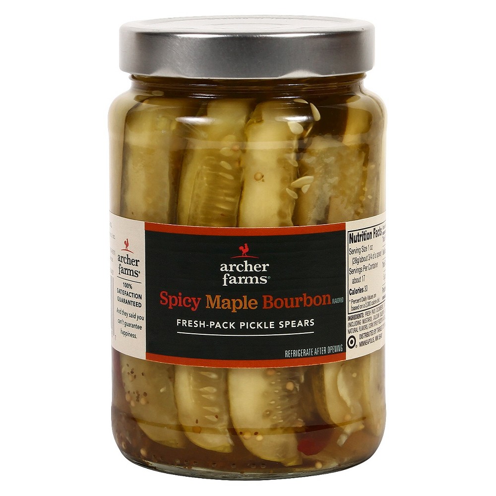 Spicy Maple Bourbon Pickle Spears - 25oz - Archer Farms Image