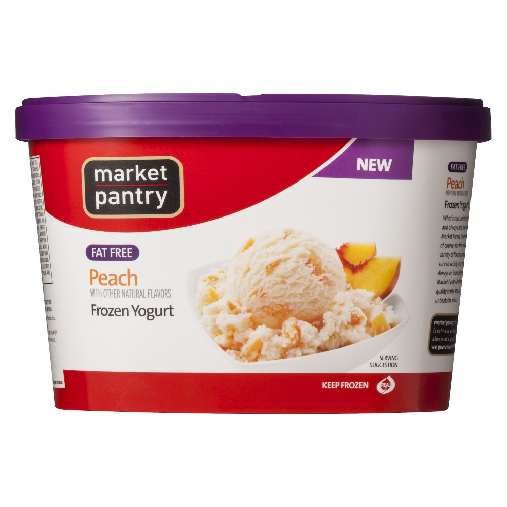 Fat Free Peach Frozen Yogurt 1.5 Qt - Market Pantry Image