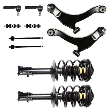 CCIYU Complete Suspension Kit Fits 01 02 03 04 05 06 07 08 09 10 for Chrysler PT Cruiser Includes Front Strut Spring Assembly Tie Rod End Control Arm 