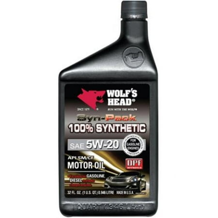 Wolfs Head 5W 20 Qt. Synthetic Heavy-Duty Motor Oils - 32 Oz