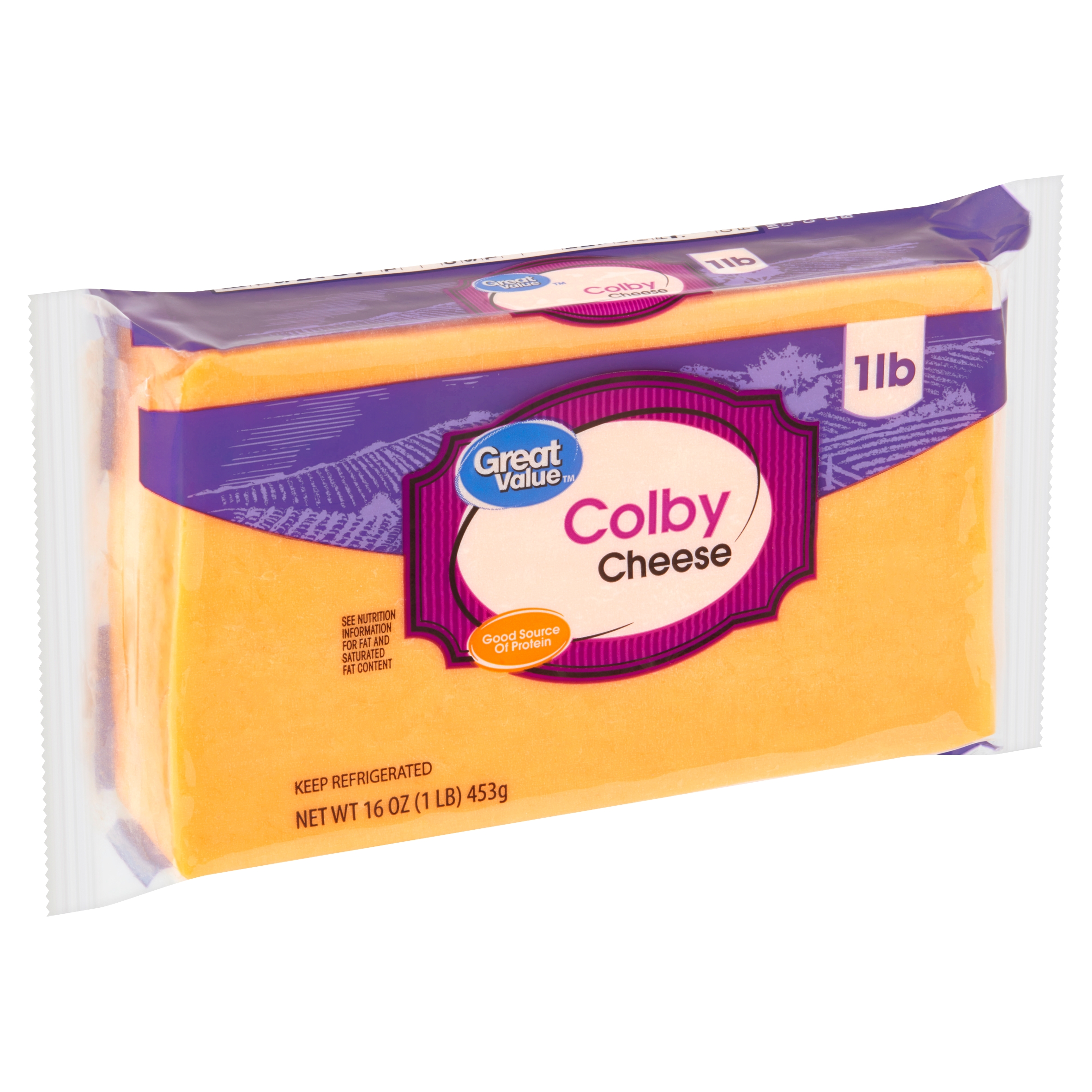 Great Value Colby Cheese, 16 Oz Image