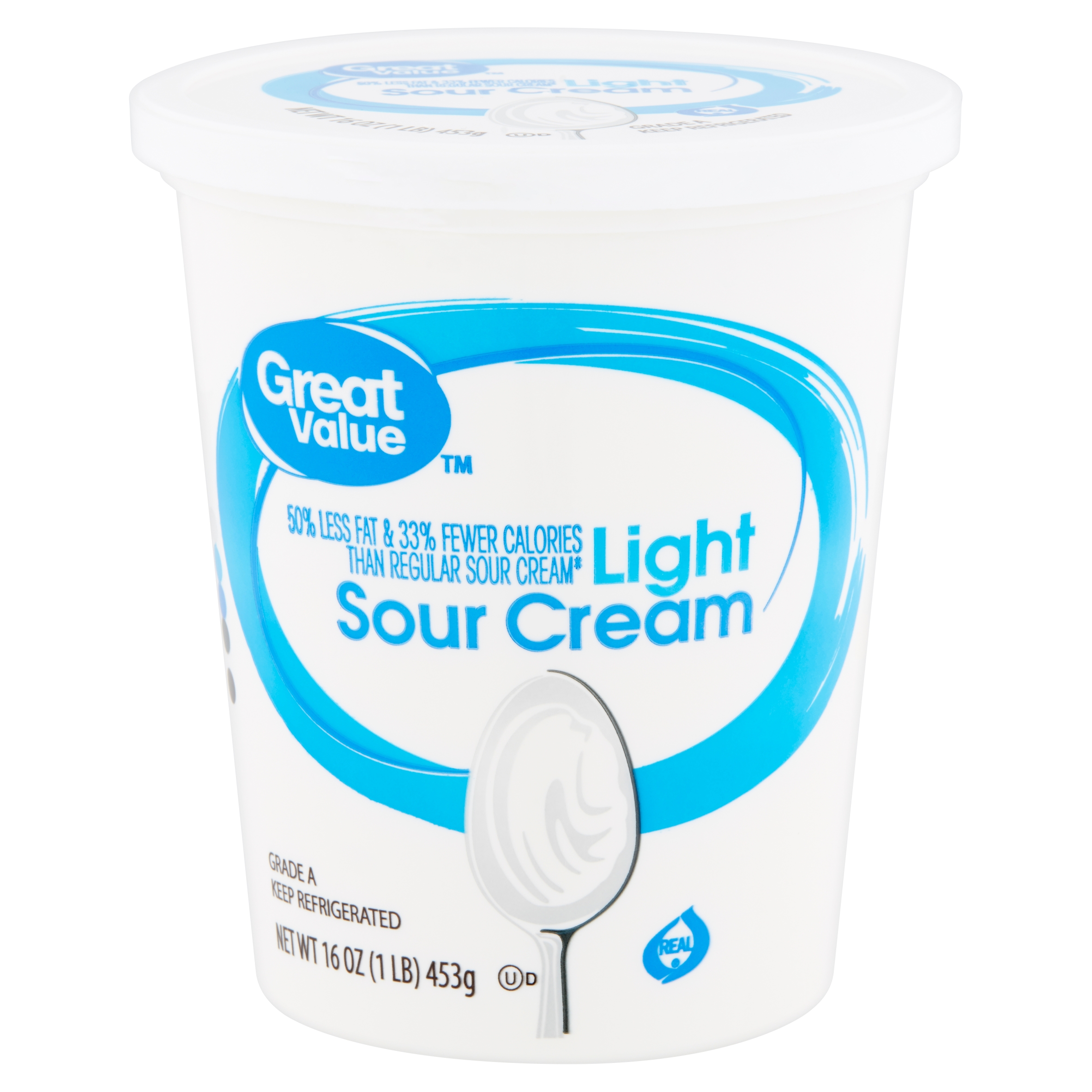 Great Value Light Sour Cream, 16 Oz Image