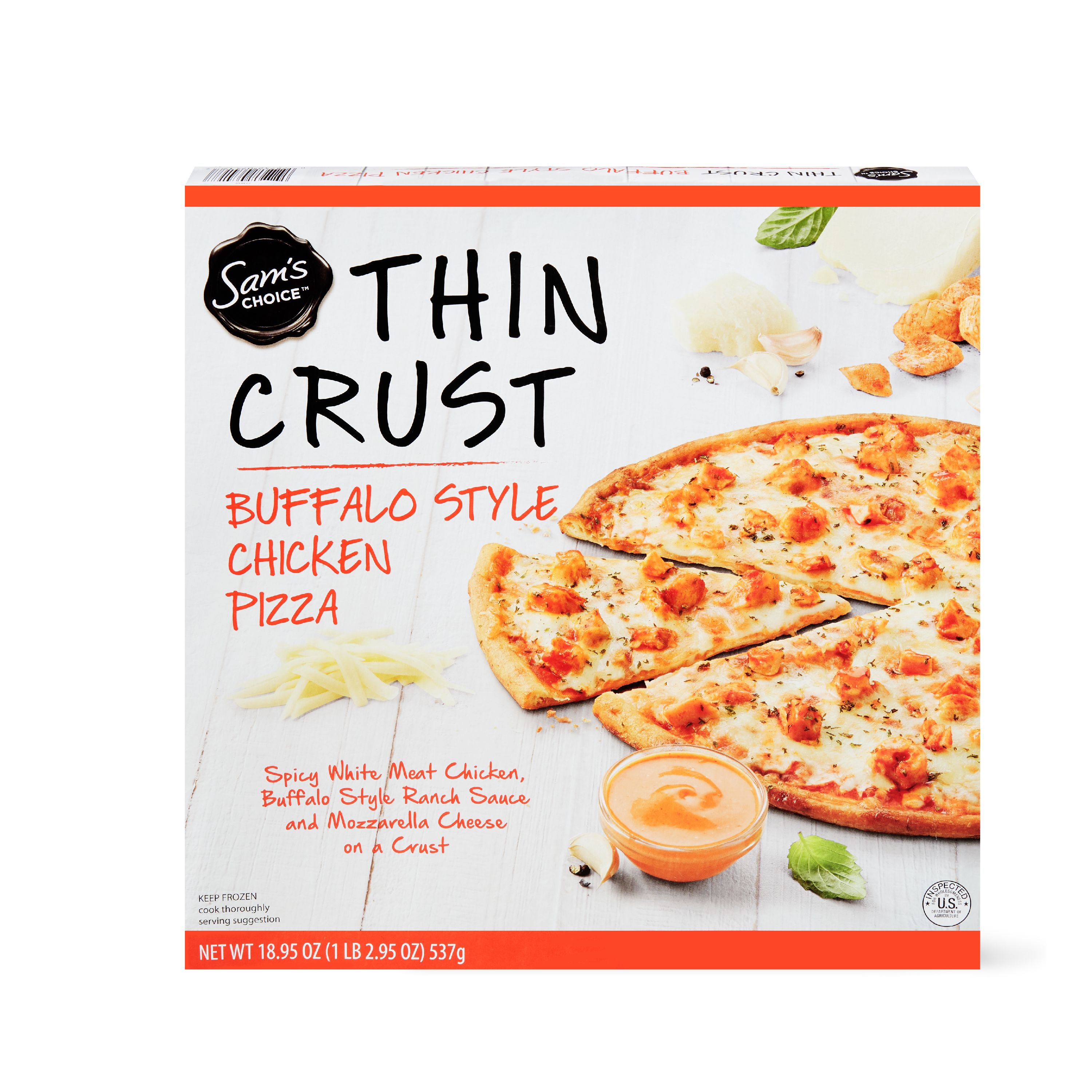 Sam's Choice Thin Crust Buffalo Style Chicken Pizza, 18.95 Oz Image