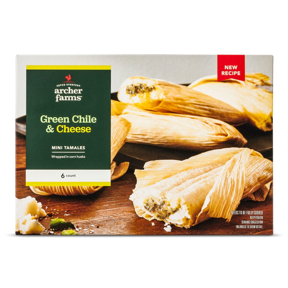 Green Chili & Cheese Frozen Tamales 14oz - Archer Farms Image