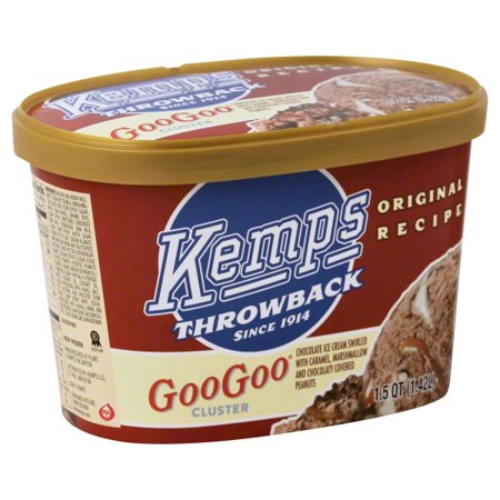 Chocolaty Covered Peanuts Swirled with Ribbons of Marshmallow & Caramel in Chocolate Cluster Ice Cream