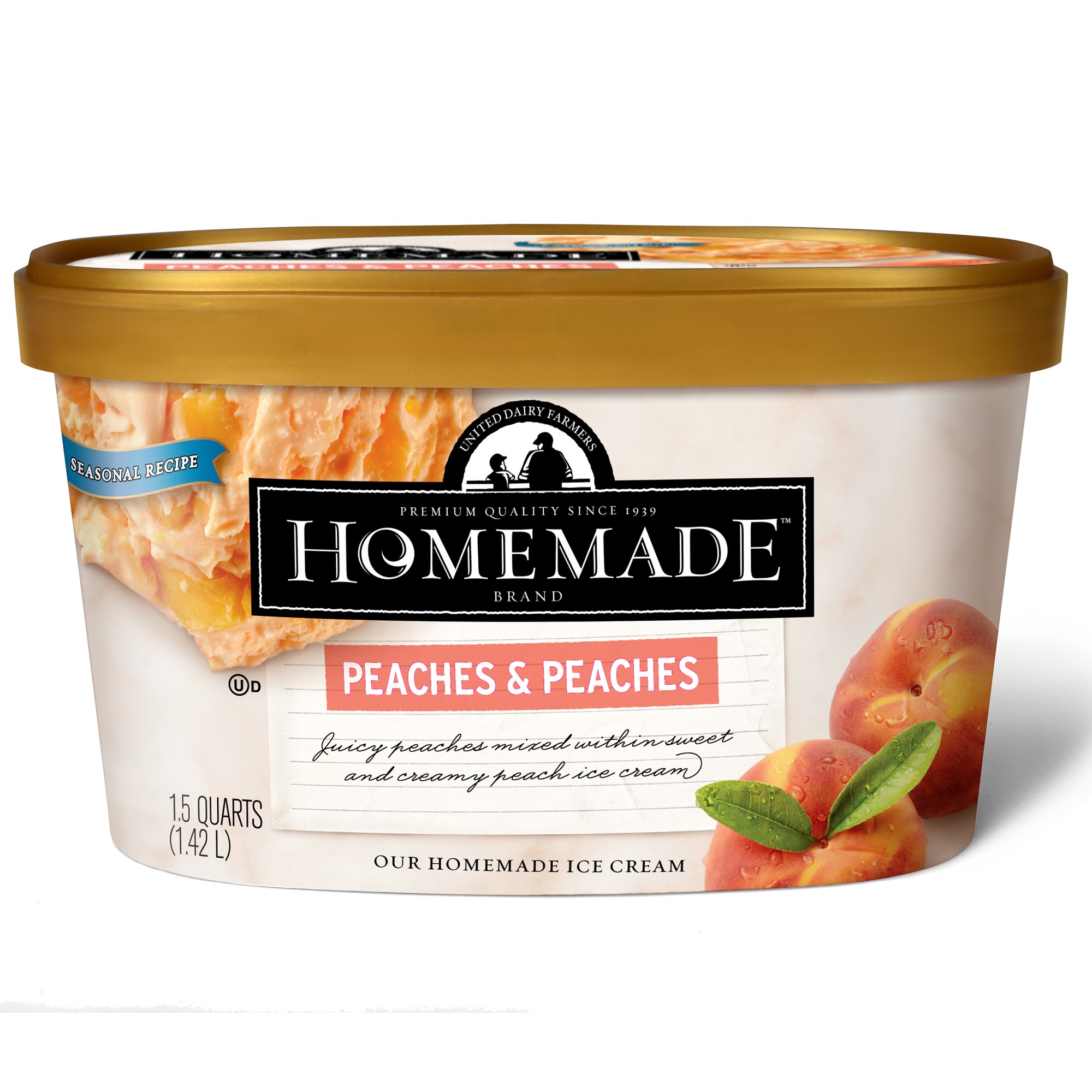 Juicy Peaches Mixed Within Sweet and Creamy Peach Ice Cream