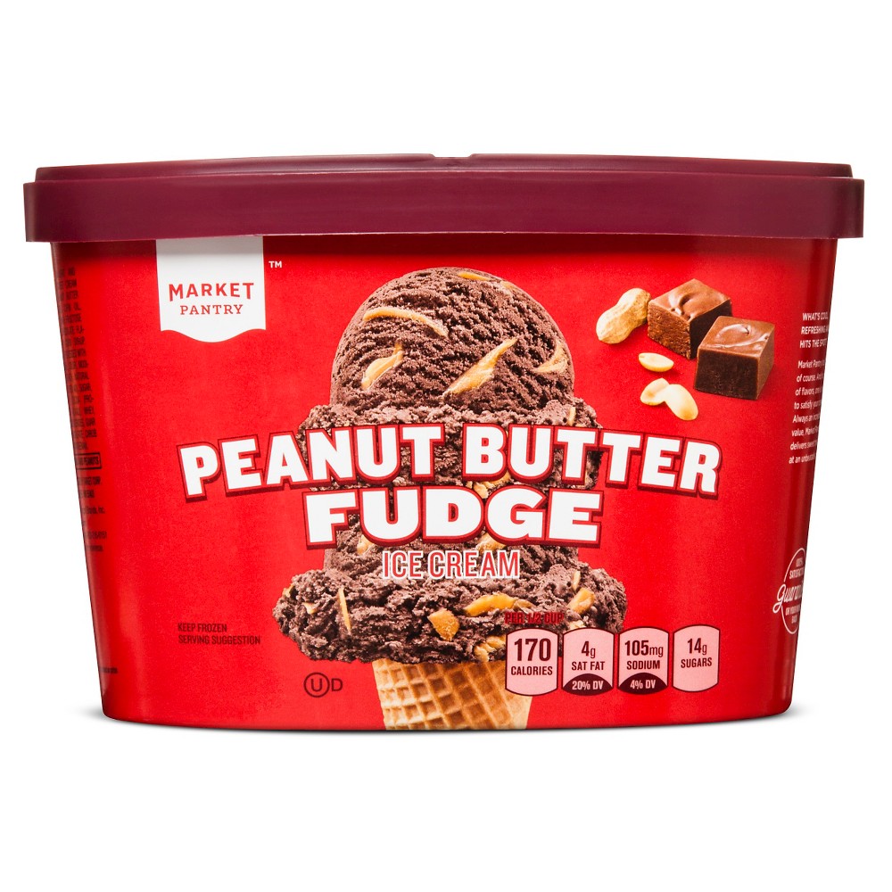 Peanut Butter Fudge Ice Cream - 1.5qt - Market Pantry Image