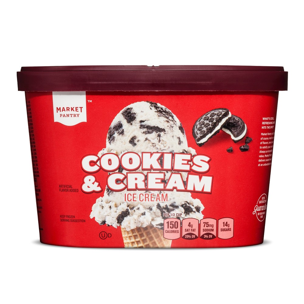 Cookies & Cream Ice Cream - 1.5qt - Market Pantry Image
