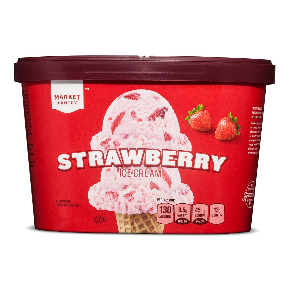 Strawberry Ice Cream - 1.5qt - Market Pantry Image