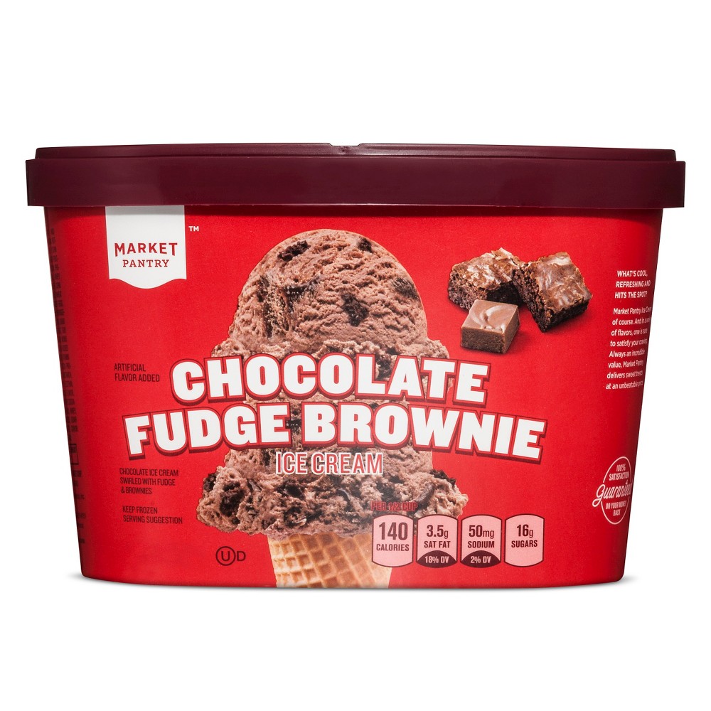 Chocolate Fudge Brownie Ice Cream - 1.5qt - Market Pantry Image