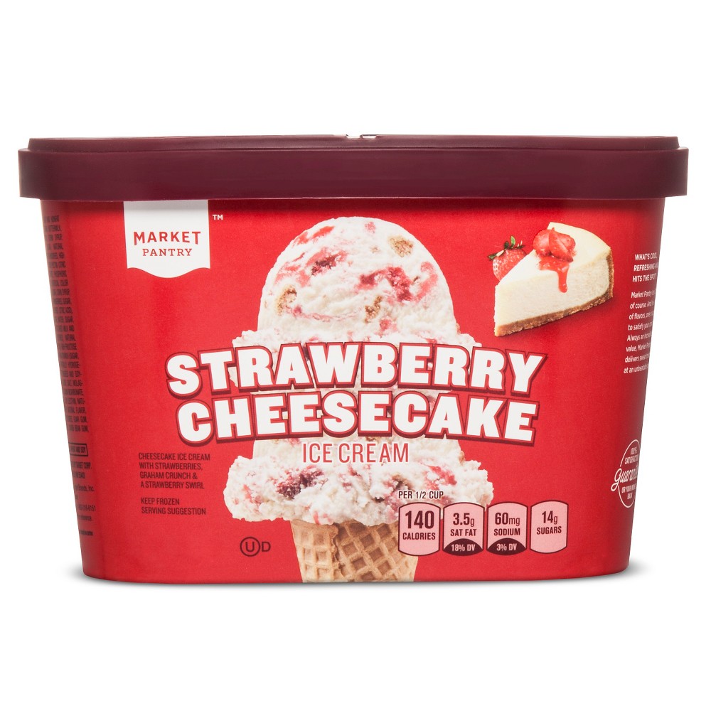 Strawberry Cheesecake Ice Cream - 1.5qt - Market Pantry Image