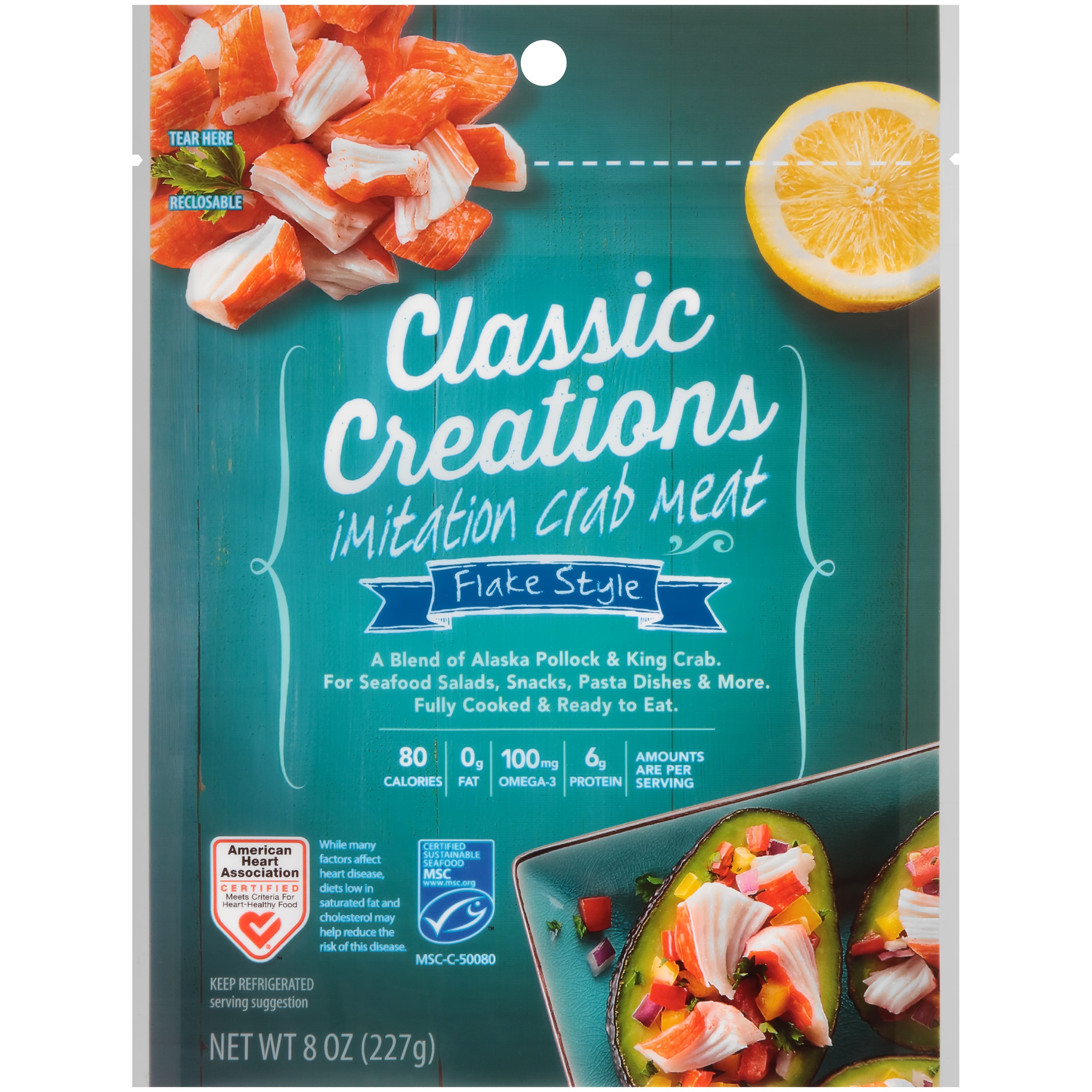 Classic Creations Flake Style Imitation Crab Meat 8 Oz. Pouch Image