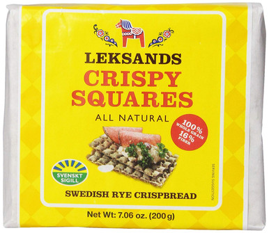 LEKSANDS, SWEDISH RYE CRISPBREAD CRISPY SQUARES