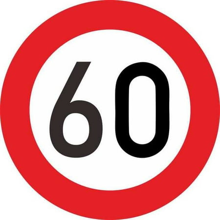 QWZNDZGR High Quality Fashion Car Sticke Decalr Speed Limit 10 20 30 40 50 60 70 80 90 Km/h for Various Car Decoration