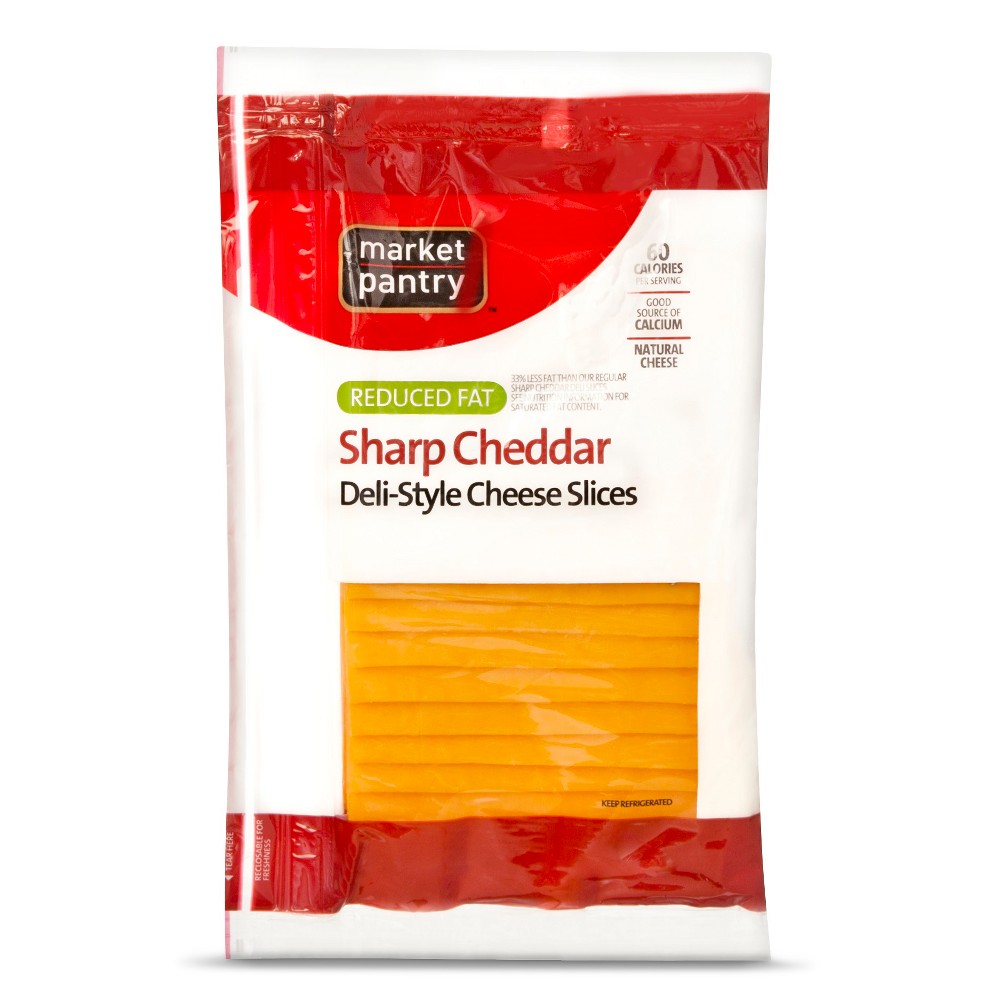Market Pantry, Reduced Fat Deli Sliced Sharp Cheddar Cheese