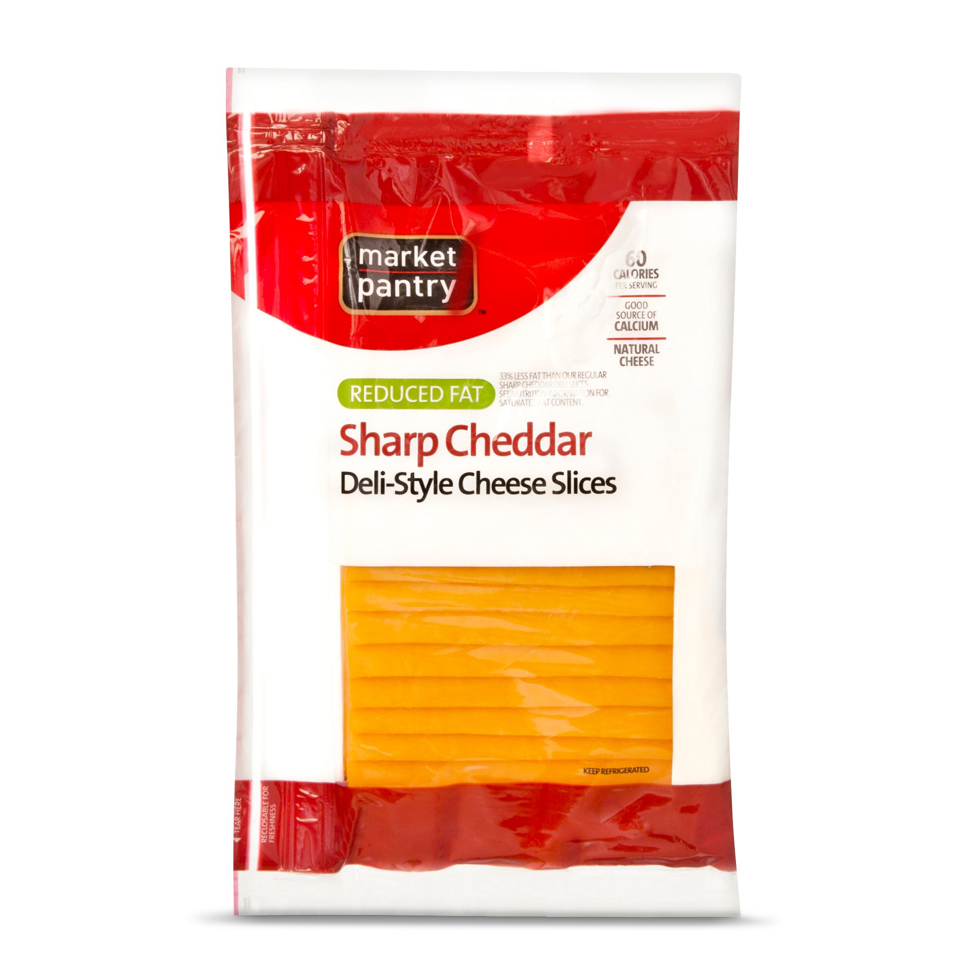 Market Pantry, Reduced Fat Deli Sliced Sharp Cheddar Cheese thumbnail