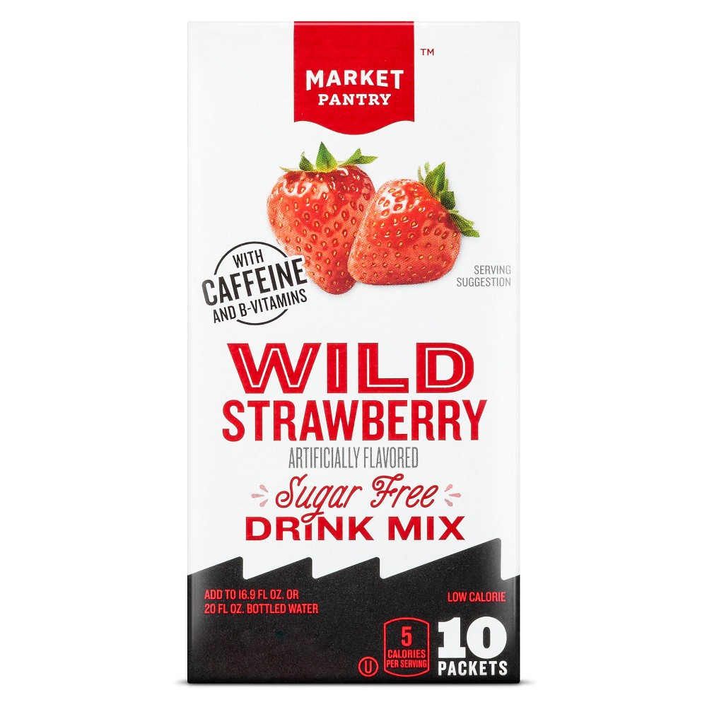 Wild Strawberry Energy Drink Mix 10ct Market Pantry Nutrition and