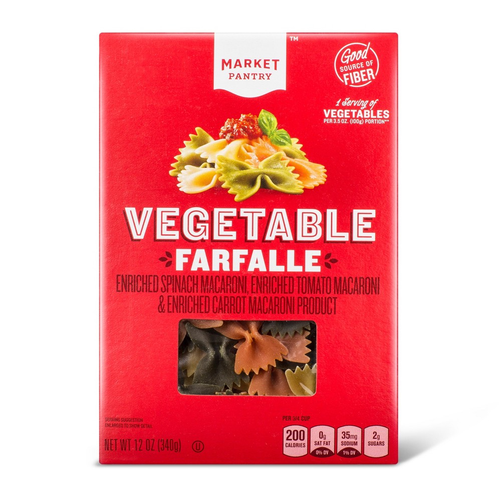 Enriched Spinach Macaroni, Enriched Tomato Macaroni & Enriched Carrot Macaroni Product, Vegetable Farfalle Image