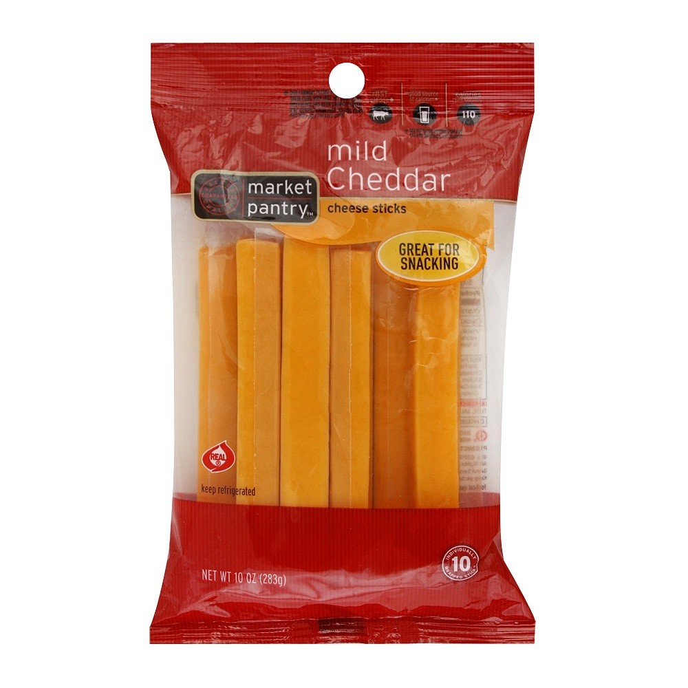 Mild Cheddar Cheese Sticks - 10ct - Market Pantry Image