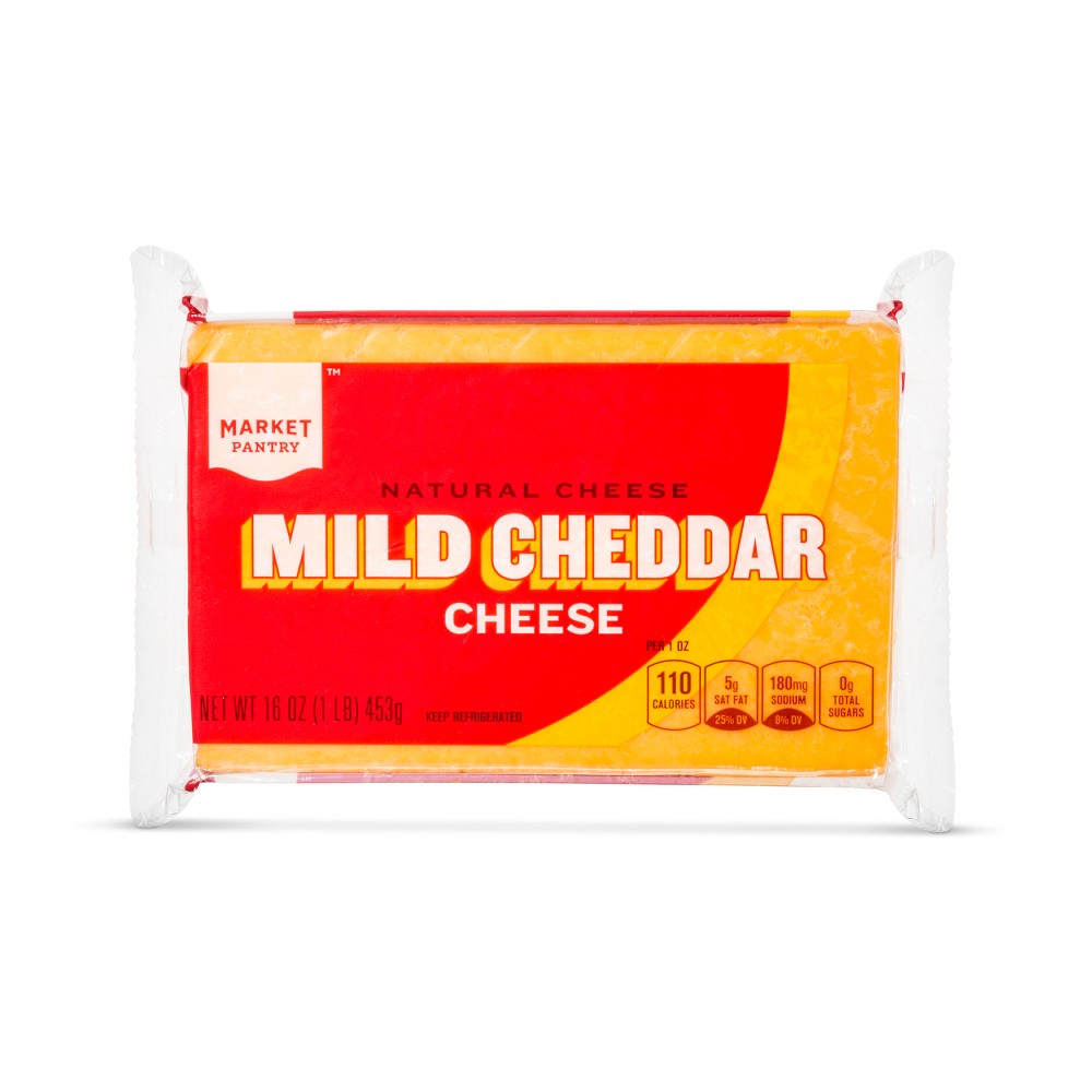 Natural Mild Cheddar Cheese - 16oz - Market Pantry Image
