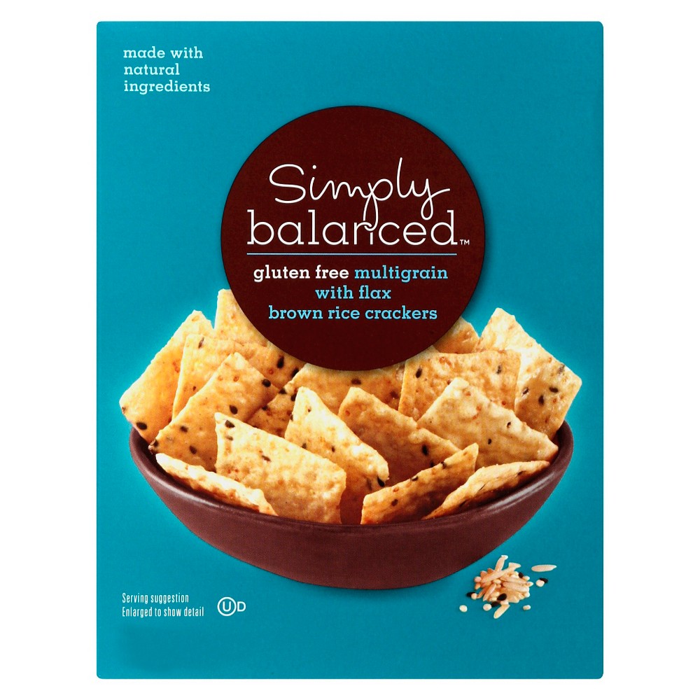 Gluten Free Multi-Grain with Flax Brown Rice Crackers 3.5oz - Simply Balanced