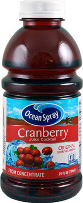 Juice Cocktail from Concentrate, Cranberry