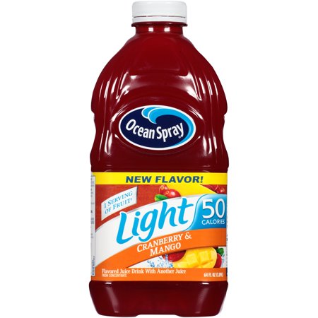Light Juice Drink with Another Juice from Concentrate, Cranberry & Mango