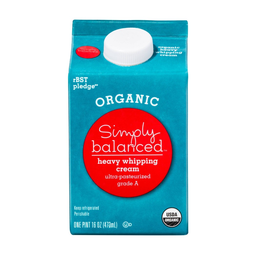 Organic Heavy Whipping Cream - 16 Fl Oz - Simply Balanced