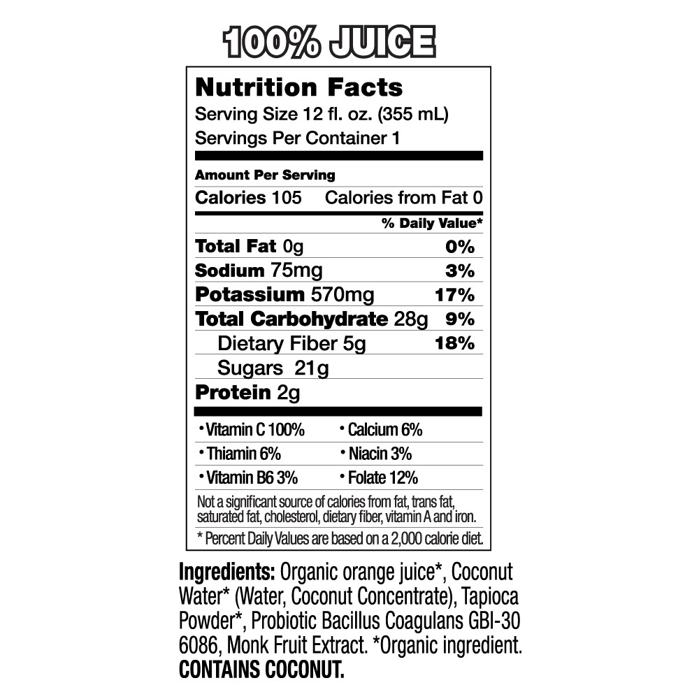 Organic Orange Juice Beverage
