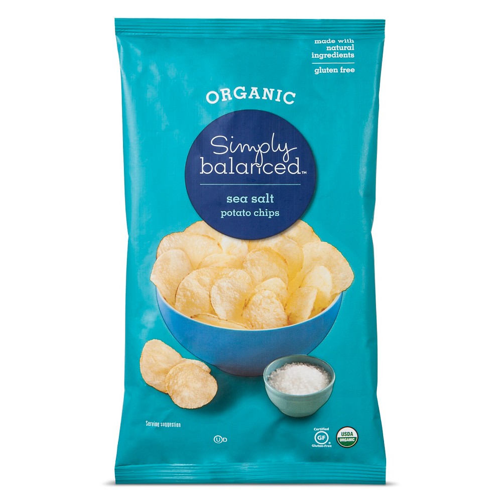 SIMPLY BALANCED, ORGANIC POTATO CHIPS, SEA SALT, SEA SALT