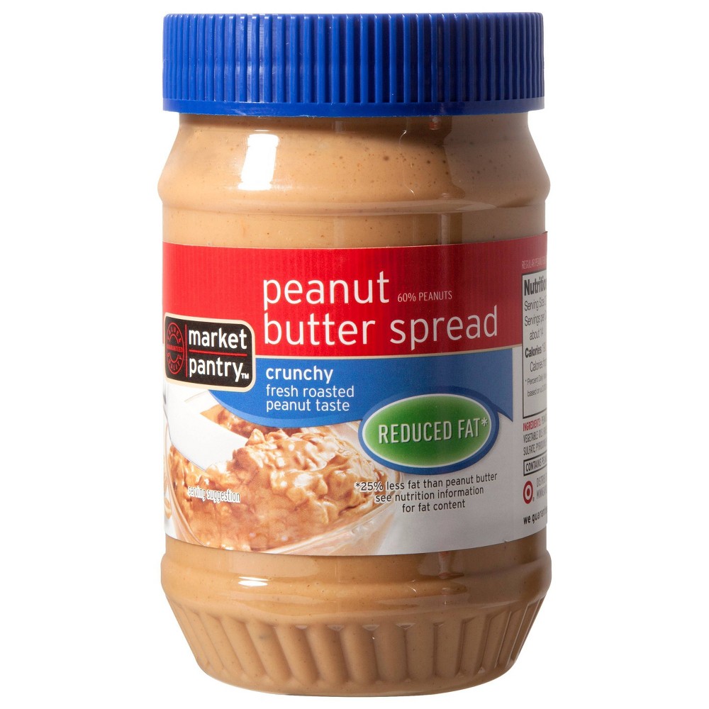 Reduced Fat Crunchy Peanut Butter Spread - 18oz - Market Pantry Image