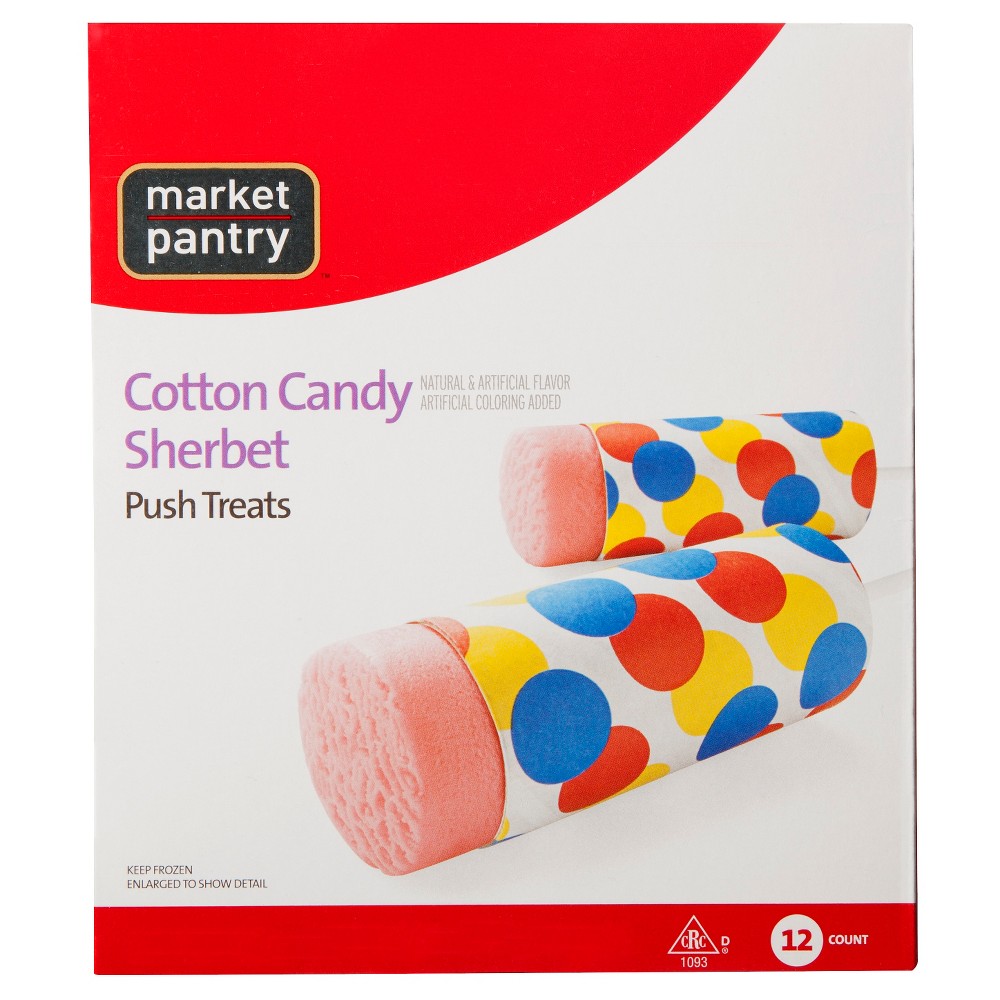 Cotton Candy Sherbet Frozen Push Pop 12ct - Market Pantry Image