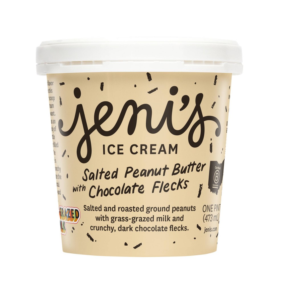 Jeni's Splendid Ice Creams Salted Peanut Butter with Chocolate Flecks, 16 Oz | CVS