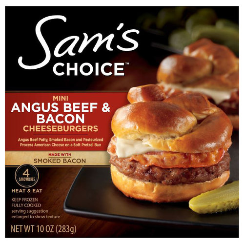 Sam's Choice Mini Angus Beef & Bacon Cheeseburgers, 10 Oz, 4 Count Image