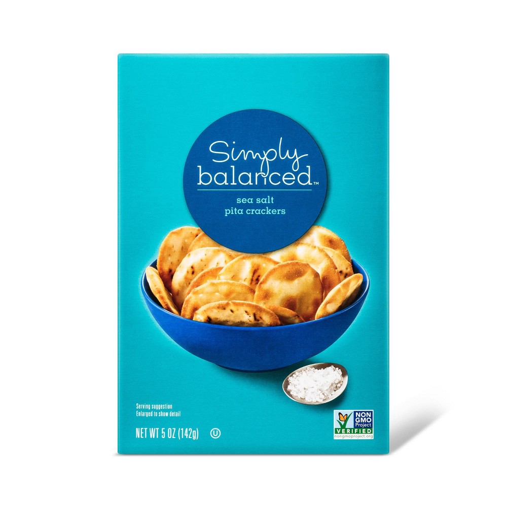 Sea Salt Pita Crackers 5oz - Simply Balanced Image