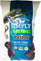Tostitos Natural Tortilla Chips with Sea Salt, Blue Corn