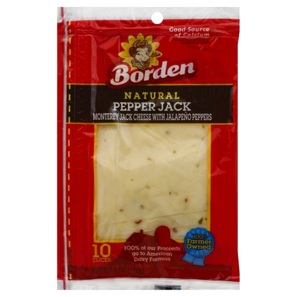 Pepper Jack Sliced Monterey Jack Cheese with Jalapeno Peppers