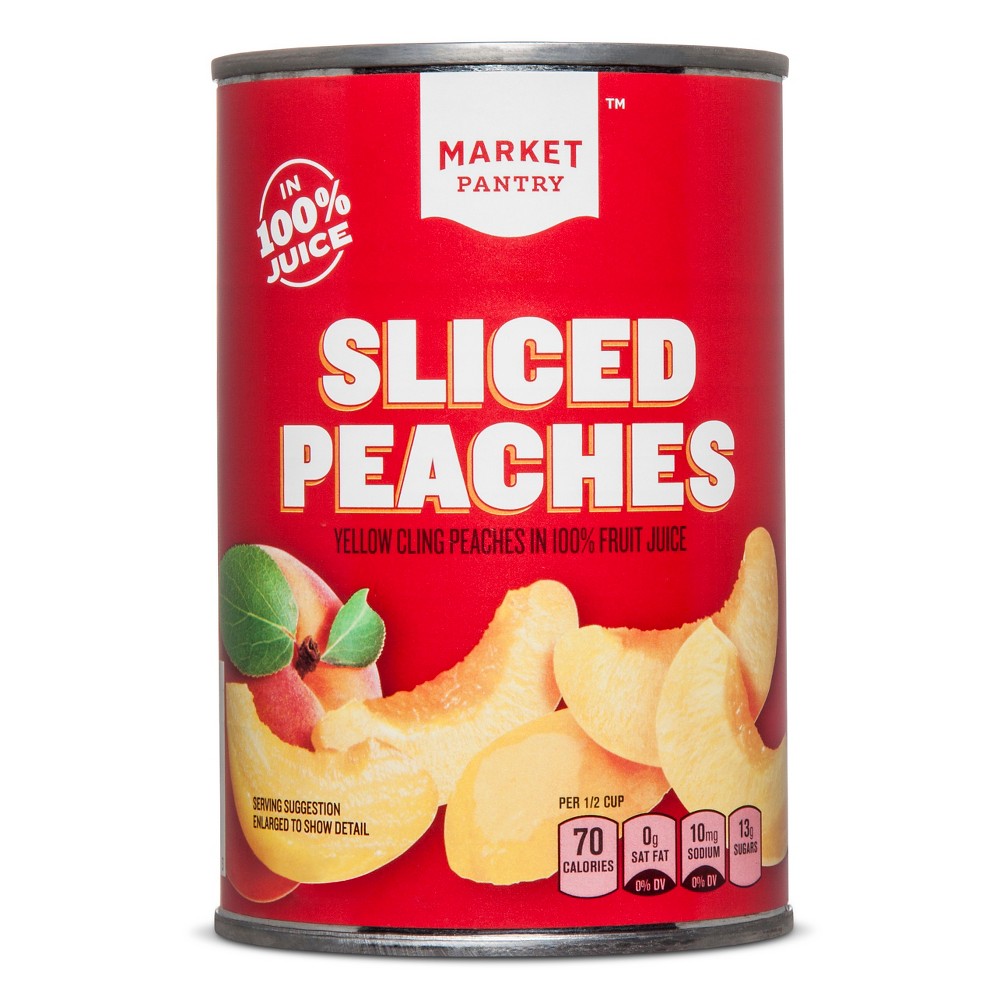 Sliced Peaches in 100% Juice 14.5oz - Market Pantry™ Image