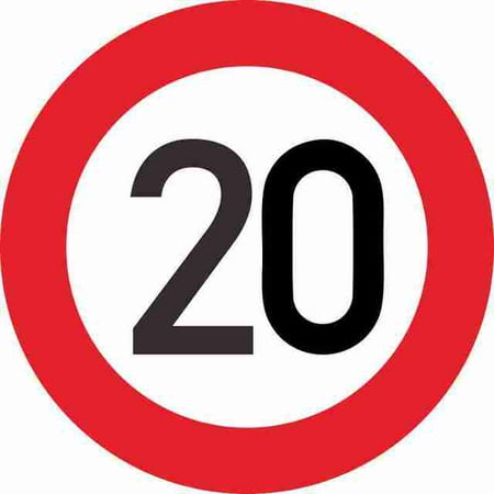 QWZNDZGR High Quality Fashion Car Sticke Decalr Speed Limit 10 20 30 40 50 60 70 80 90 Km/h for Various Car Decoration