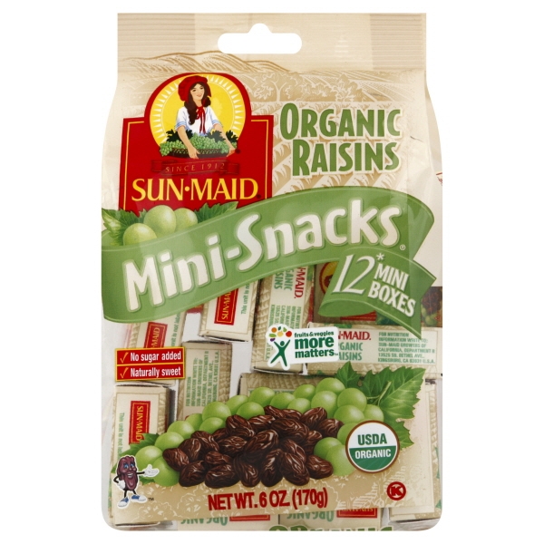 Sun-Maid, Raisin Mini-Snacks, 12 Boxes, 0.5 Oz Each 0.5 Oz