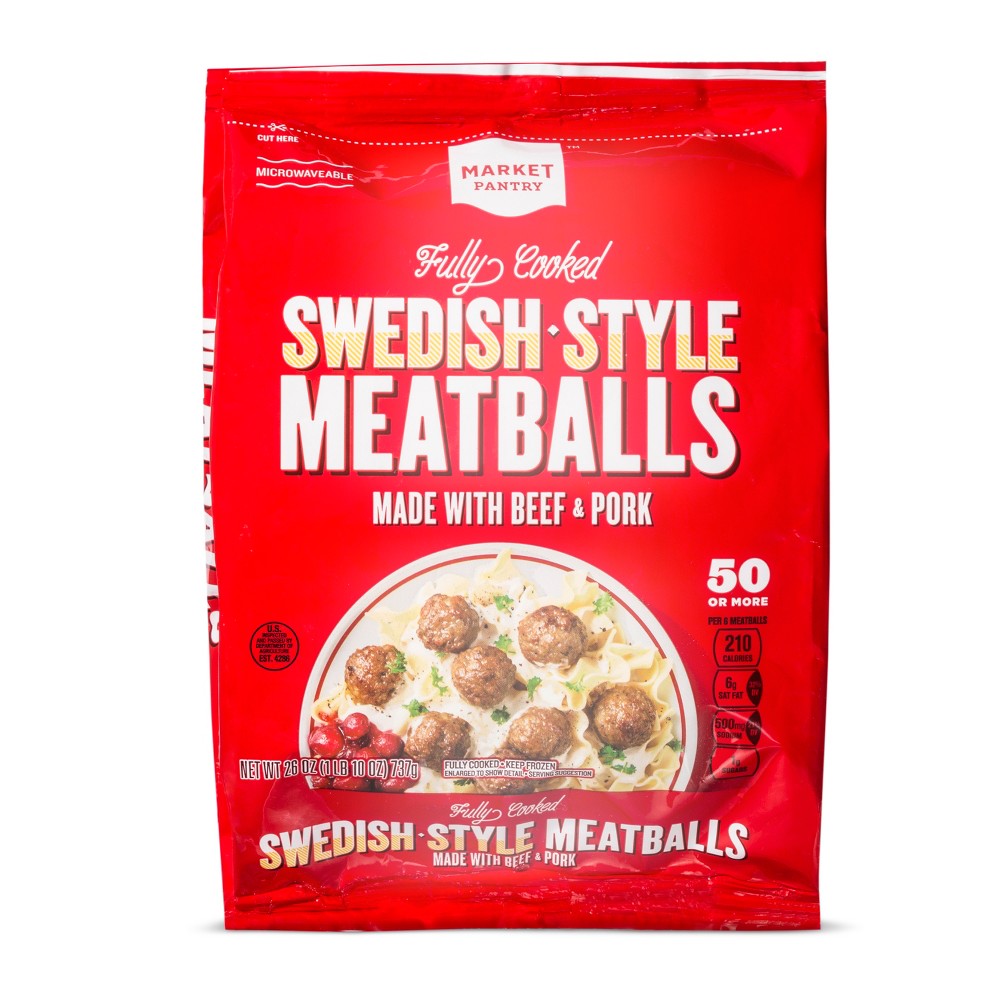 SWEDISH-STYLE MADE WITH BEEF, PORK AND CHICKEN MEATBALLS, SWEDISH-STYLE