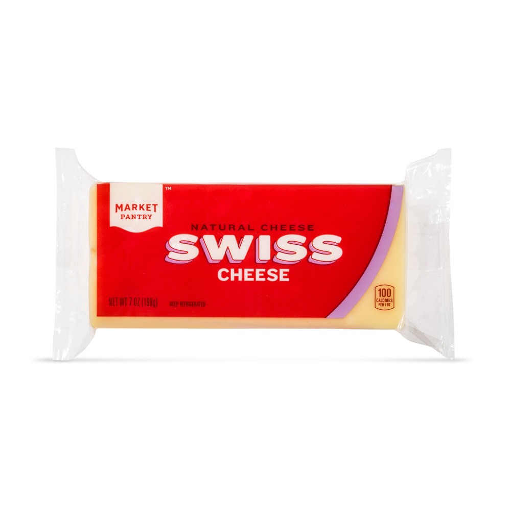 Natural Swiss Cheese - 7oz - Market Pantry Image