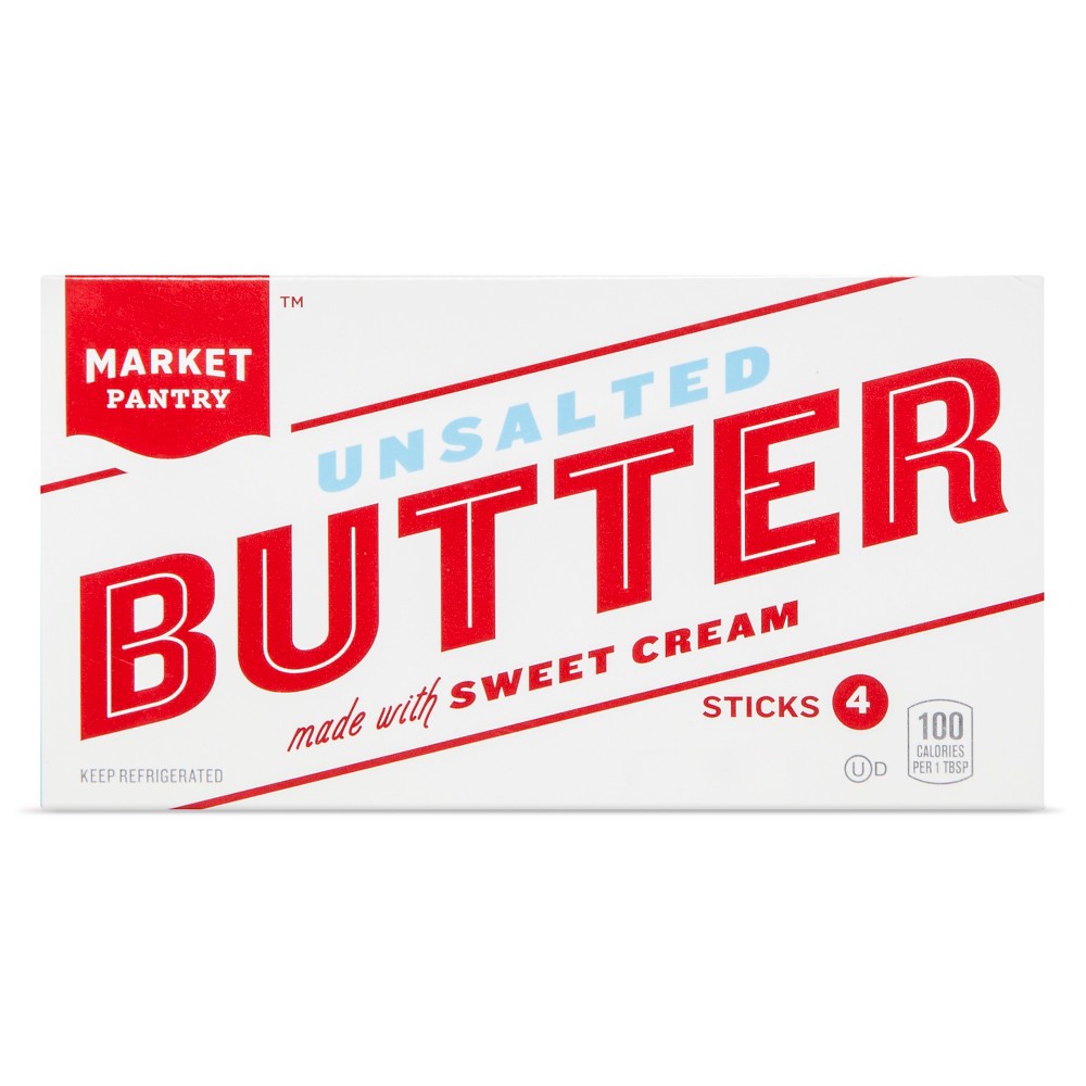 Unsalted Sweet Cream Butter - 1lb - Market Pantry Image