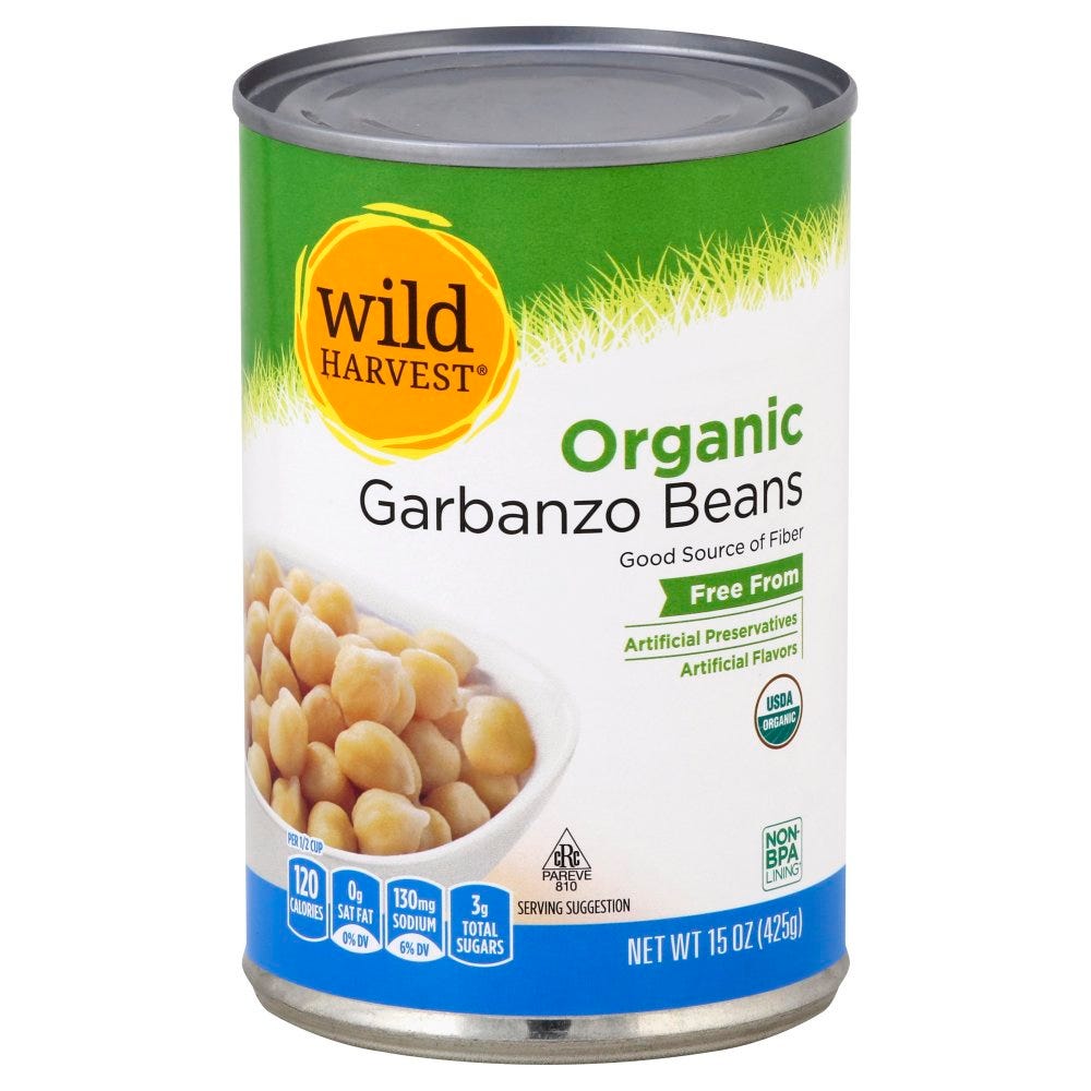 Wild Harvest, Organic Garbanzo Beans, 15 Oz (Case of 12)