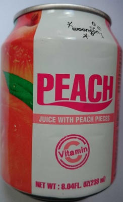 Woongjin, Peach Juice with Peach Pieces, Peach