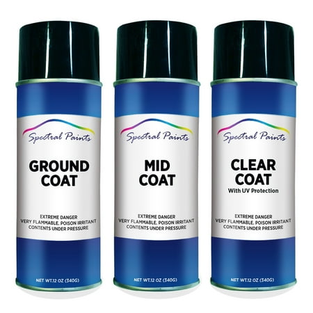 Spectral Paints Compatible/Replacement for Cadillac 9797 Canyon Yellow Pearl: 12 Oz. Ground  Mid & Clear Touch-up Spray Paint