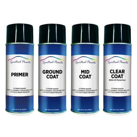 Spectral Paints Compatible/Replacement for Cadillac 9797 Canyon Yellow Pearl: 12 Oz. Primer  Ground  Mid & Clear Touch-up Spray Paint